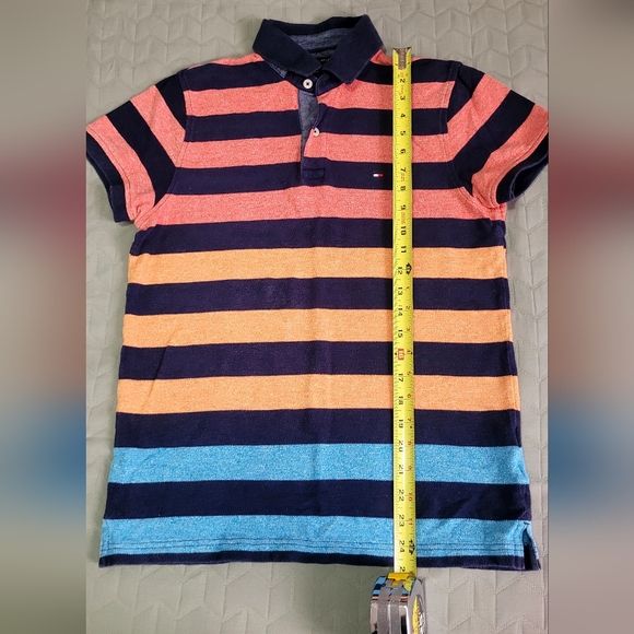 Tommy Hilfiger Slim Fit Striped Polo Shirt – Size M - Picture 11 of 12